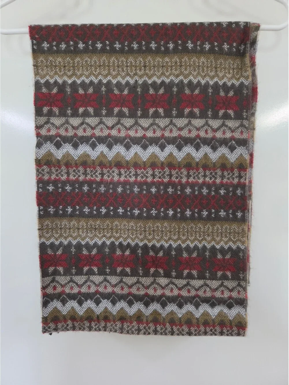 D&Y Soft Acrylic Patterned Scarf with Fringe